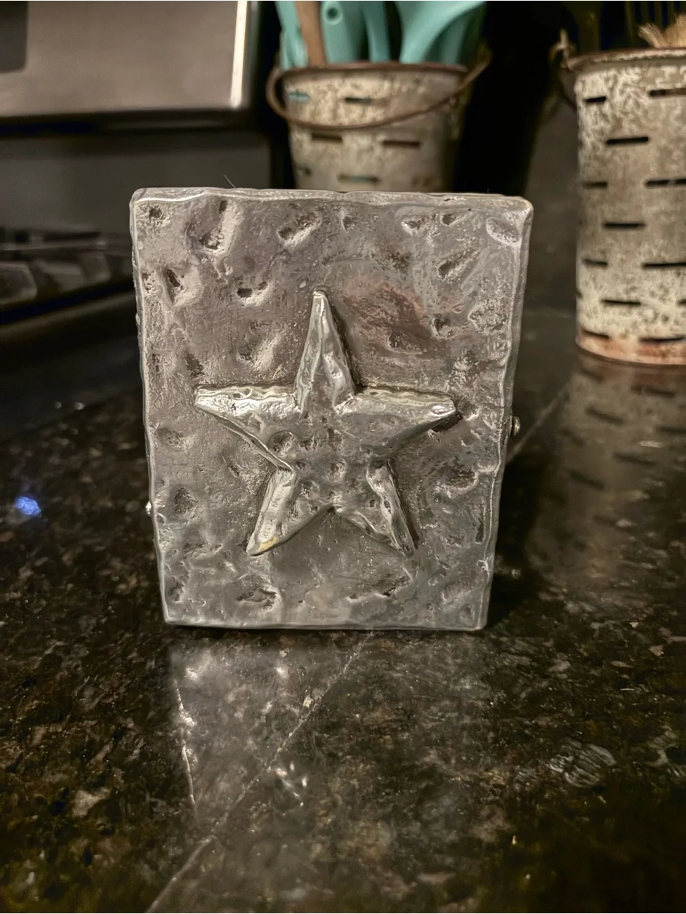 Silver Star Hinged Decorative Photo Frame